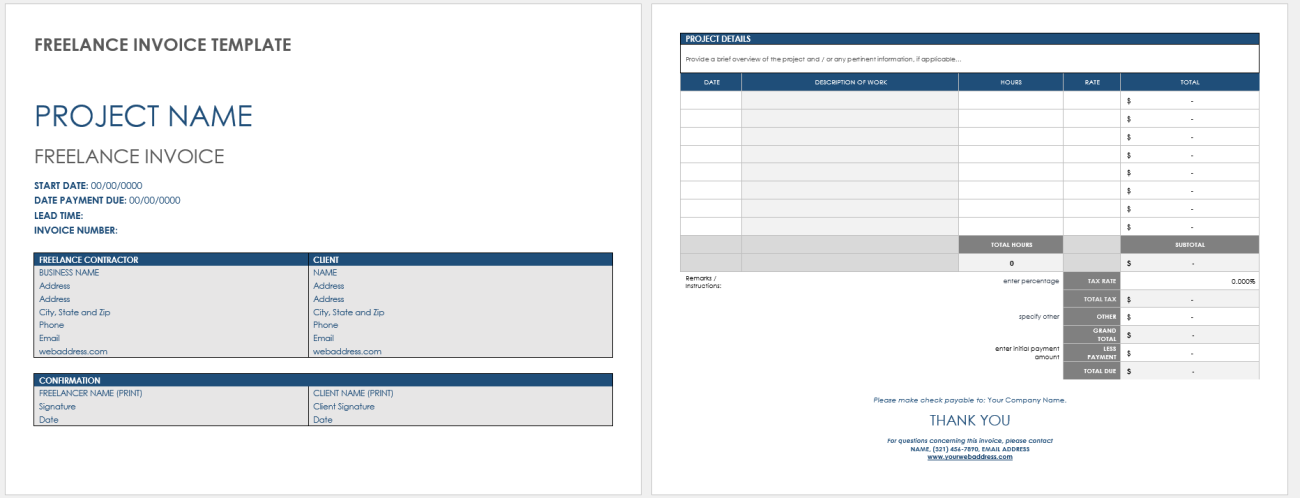 15 Free Invoice Google Docs Templates
