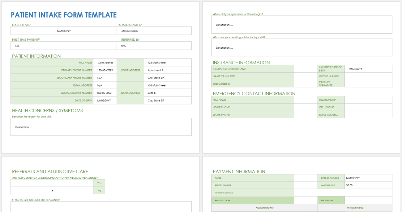 Free Client Intake Templates and Forms | Smartsheet