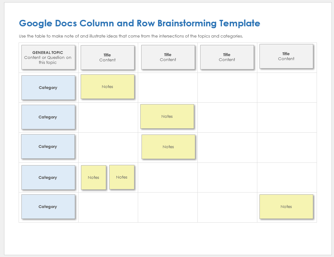 Free Google Docs Brainstorming Templates: Mind Maps & More