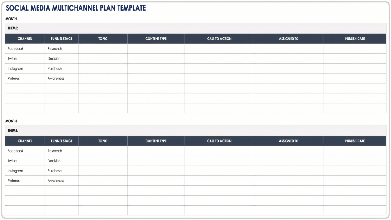 Free Social Media Marketing Plan Templates | Smartsheet