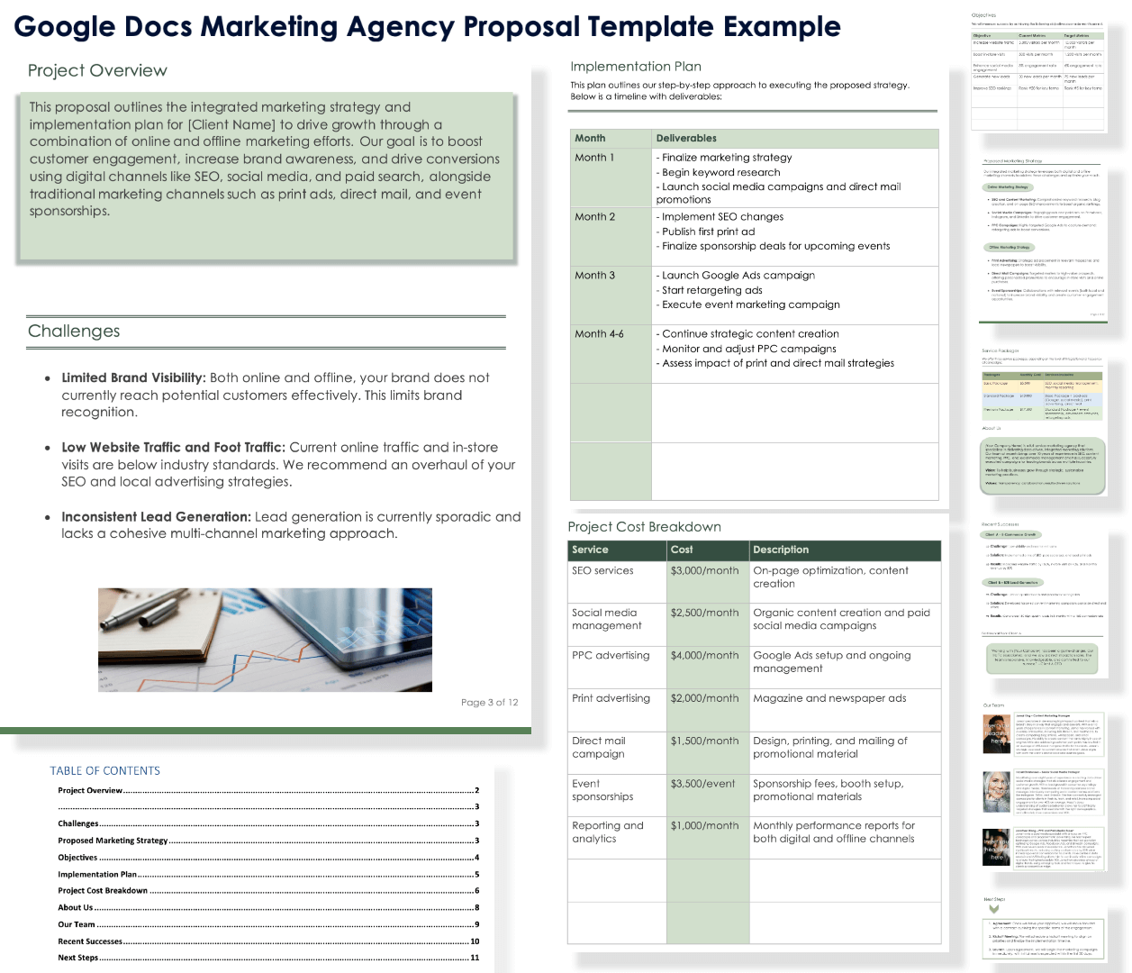 Free Google Docs Marketing Proposal Templates