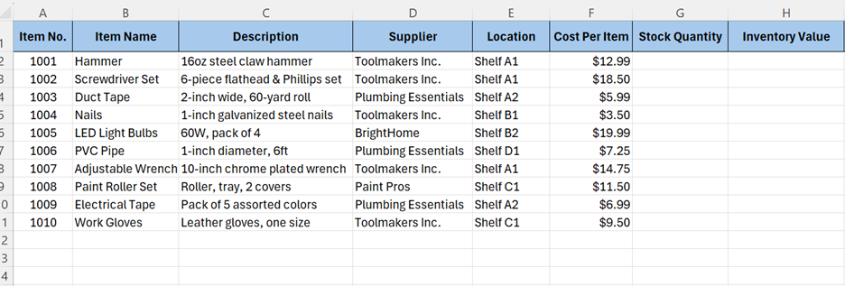 Create an Inventory Tracker in Excel With Free Template & Video