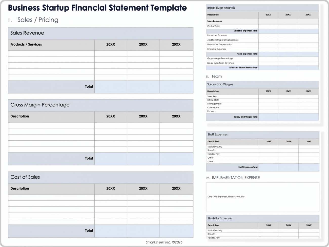 Free Financial Statement Templates