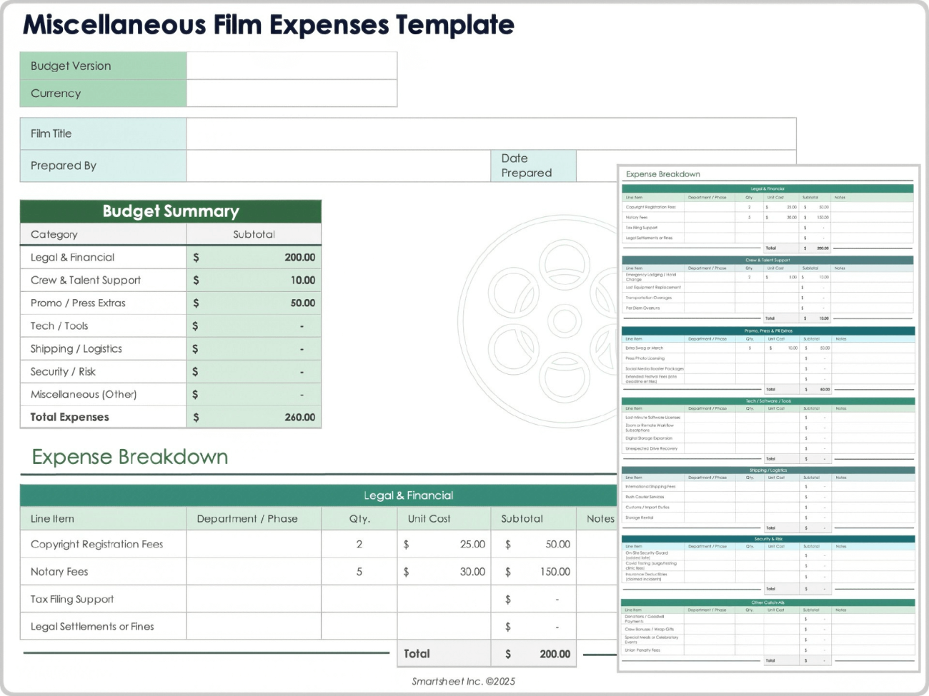 Free Film Budget Templates: Feature, Indie & More