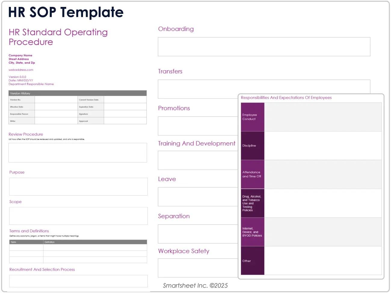 HR SOP Template for Word