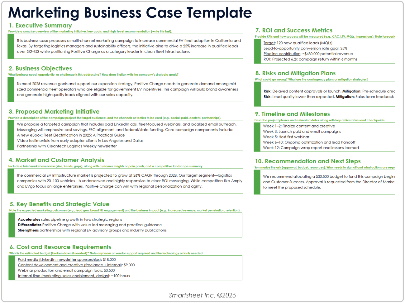 Free Business Case Templates
