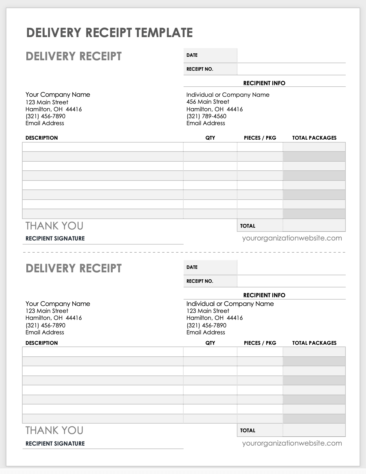 Download Free Excel Receipt Templates | Smartsheet
