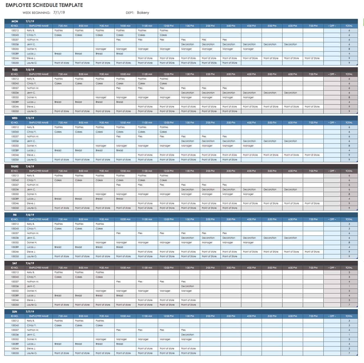 Employee Schedule Template Excel Free from www.smartsheet.com
