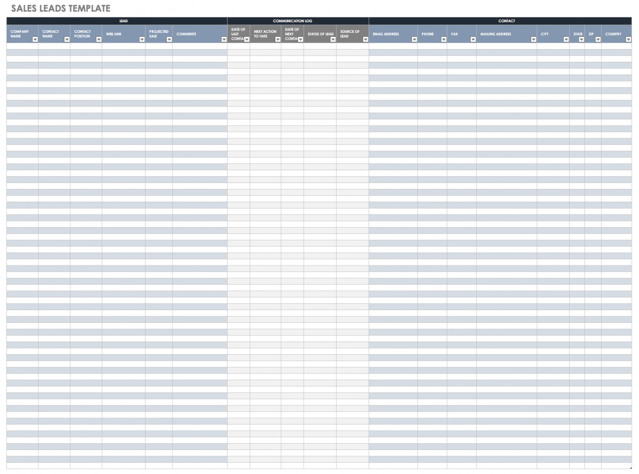 Free Lead Tracking Templates  Smartsheet With Regard To Sales Lead Report Template