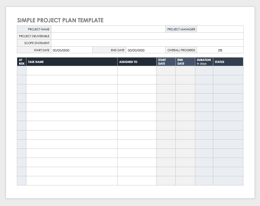 Project Plan Template
