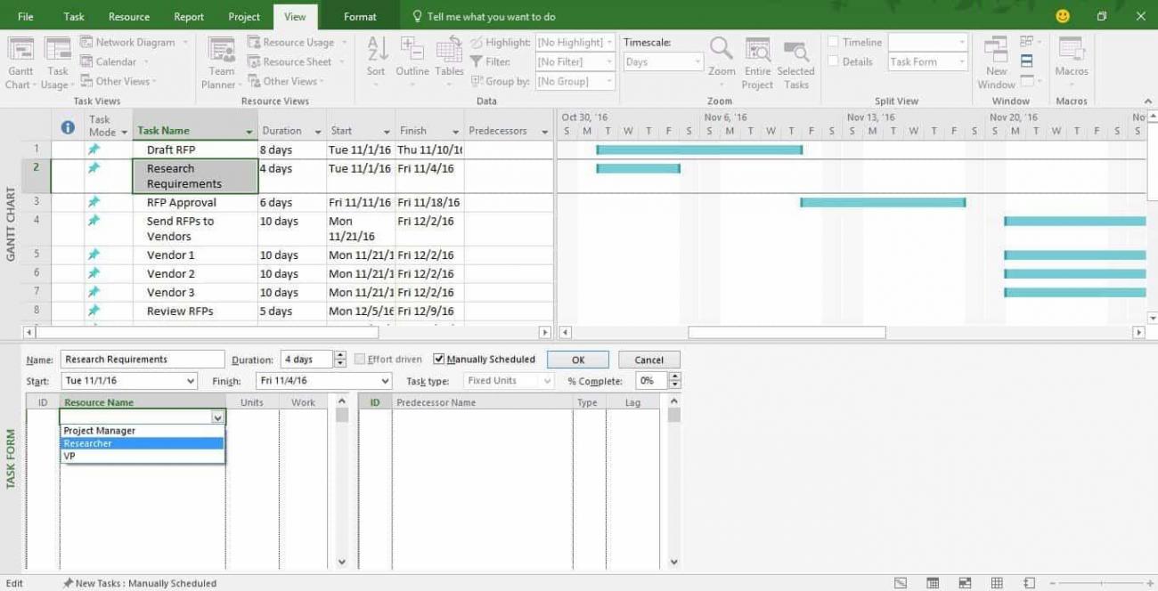 task assignment in microsoft project