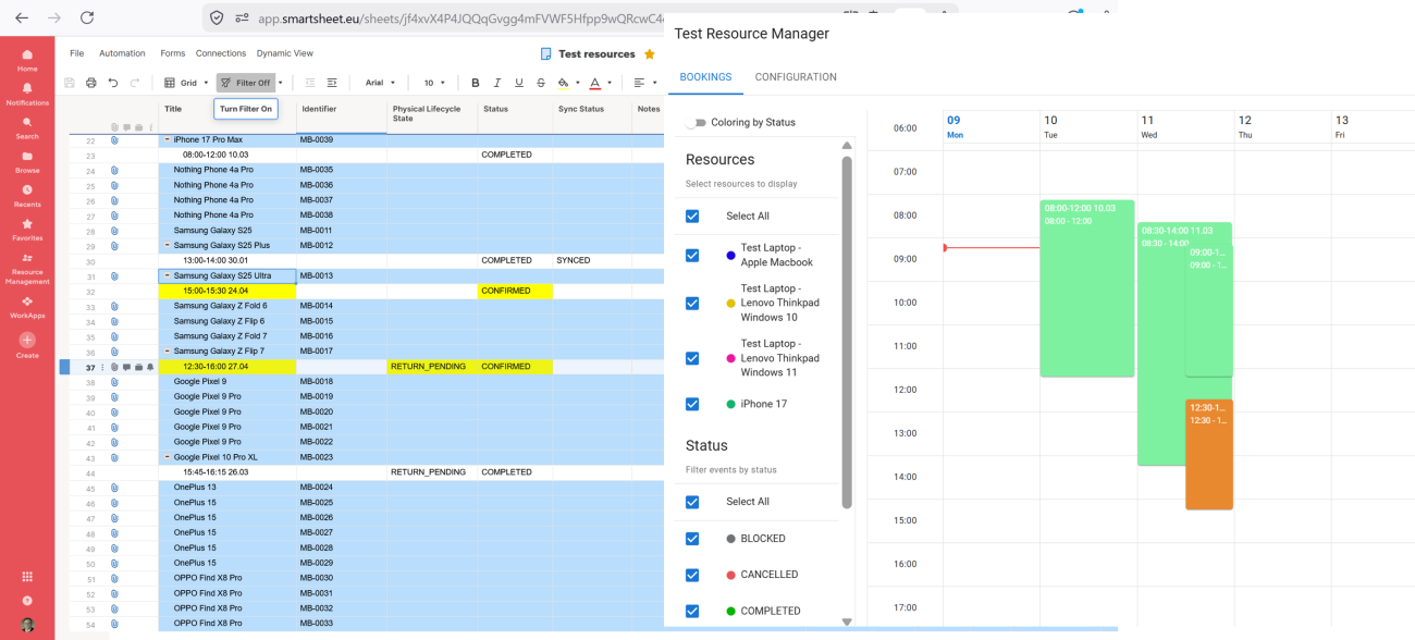 Smart Test Resource Management (TRM) - Booking & Scheduling of Test ...