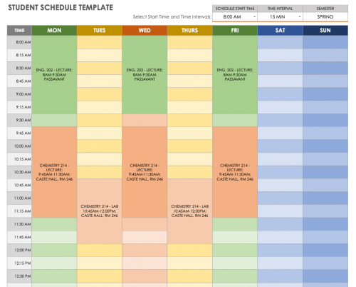 Google Sheets Schedule Template Printable Schedule Template Gambaran