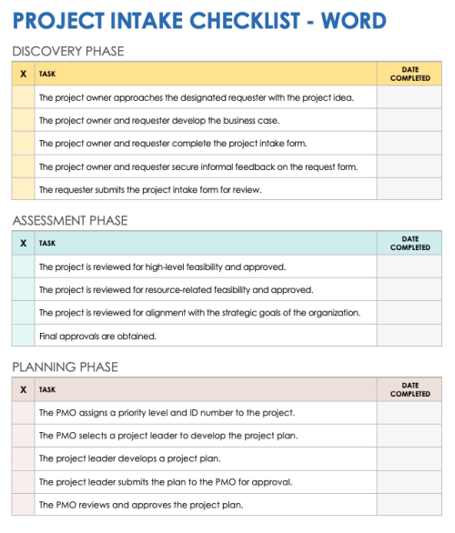 Project and Work Intake Processes | Smartsheet