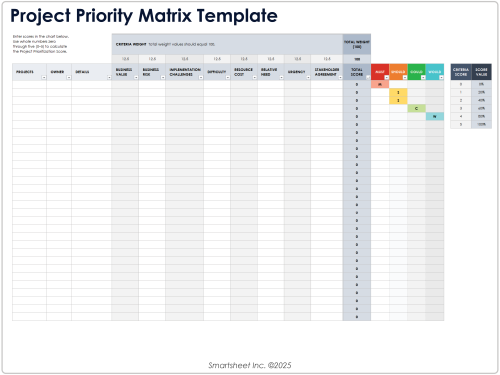 Free Priority Matrix Templates