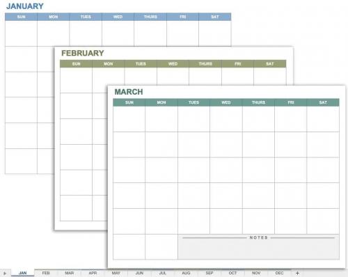15 Free 2025 Monthly Calendar Templates | Smartsheet