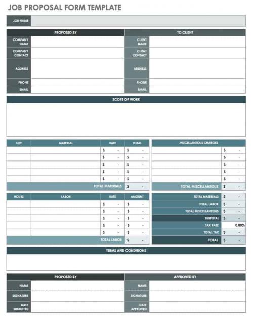 Free Job Proposal Templates | Smartsheet