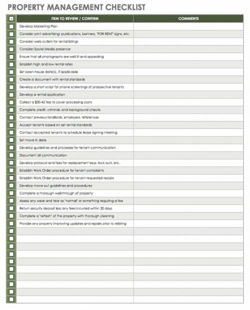 Property Management Plan Template