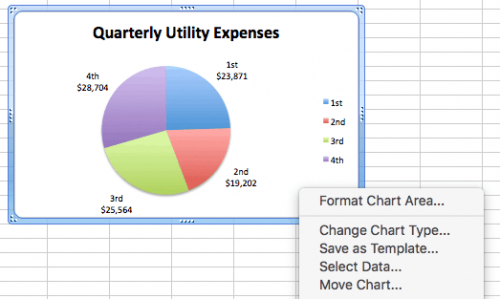how to create pie chart in excel with words