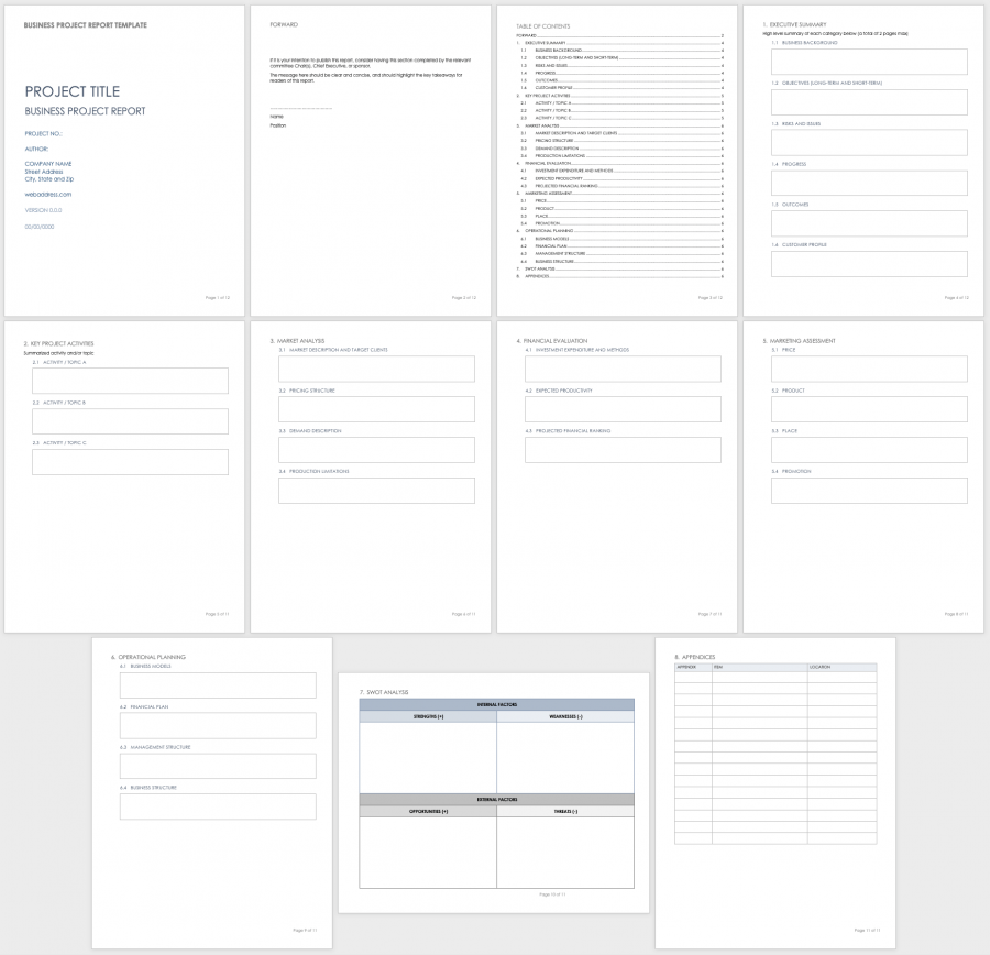 Free Project Report Templates | Smartsheet