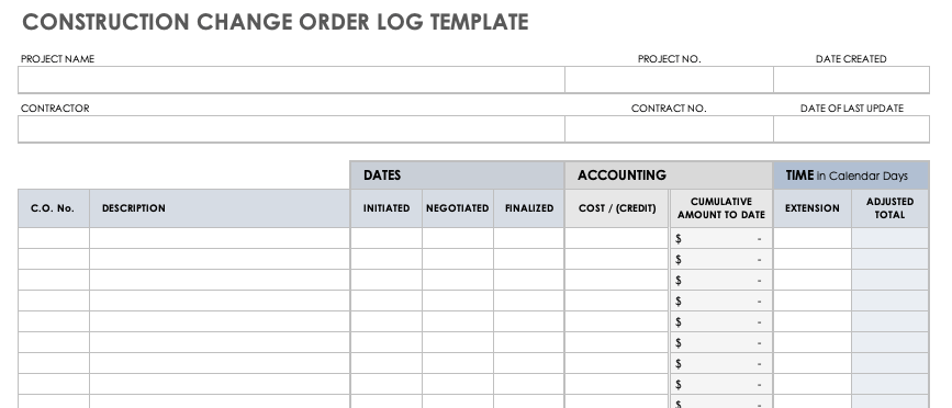 Change log Template. Change order form. Field change order. Change order в строительстве.