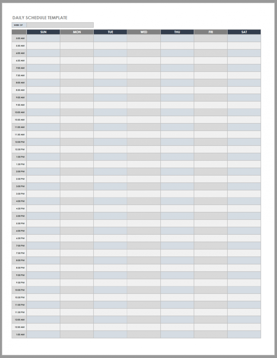 Free Printable Excel Schedule Template Templateral - Riset