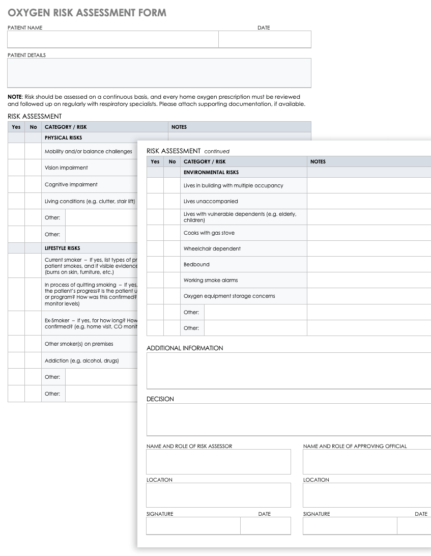 35+ Free Risk Assessment Forms Smartsheet