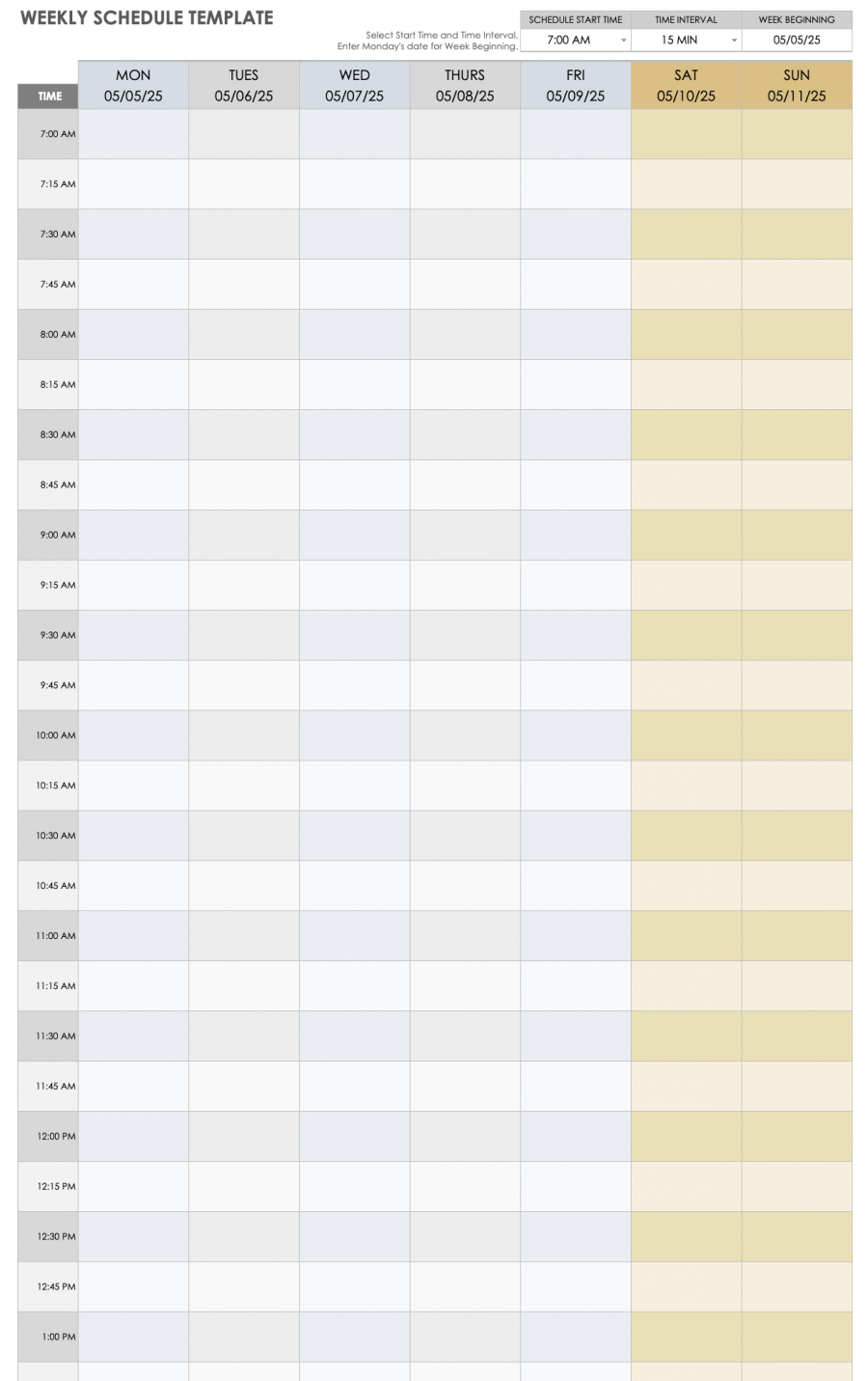 Free Google Sheets Schedule Templates | Smartsheet