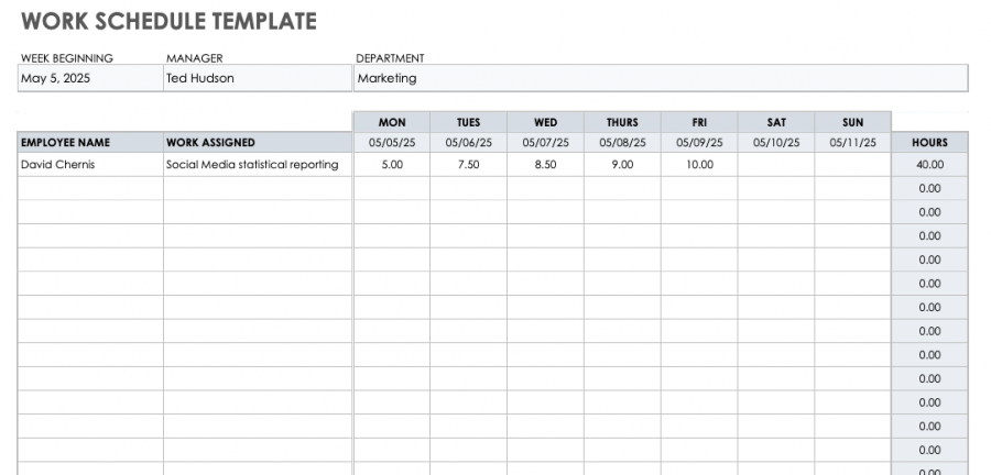 Free Google Sheets Scheduling Templates | Smartsheet