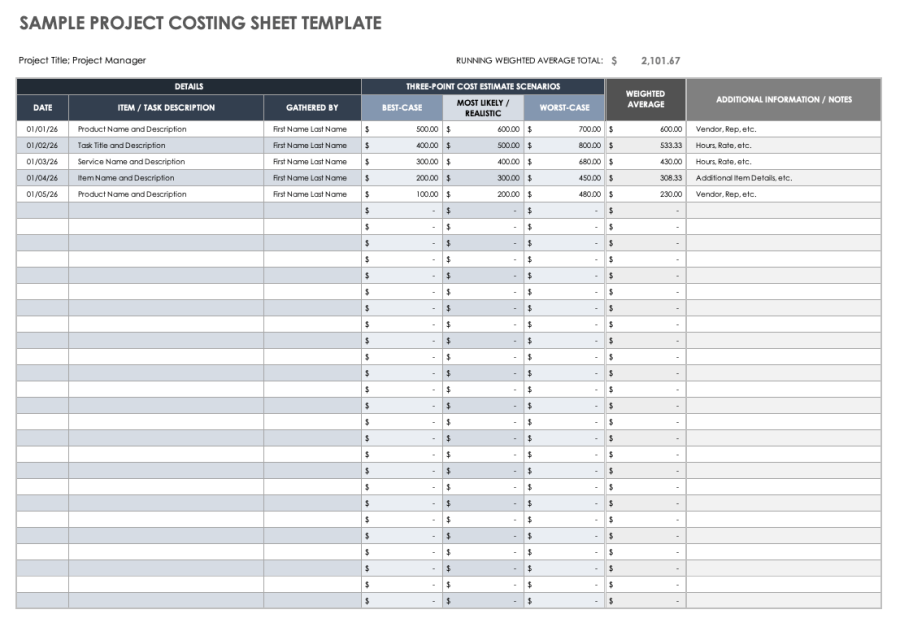 costing sheet assignment to order type