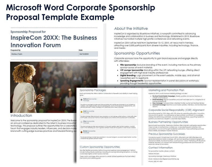Free Microsoft Word Sponsorship Proposal Templates | Smartsheet