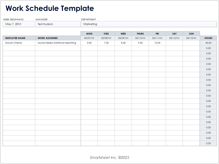File Schedule Free Google Sheets Schedule Templates | Smartsheet