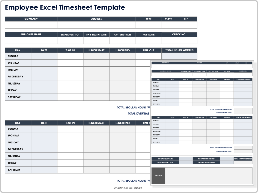 Timesheet Update Free Excel Timesheet Templates