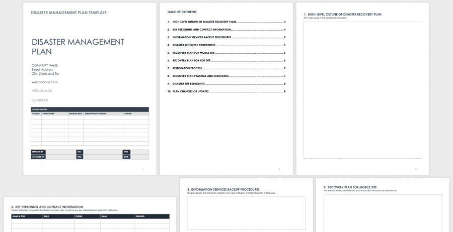 Free Disaster Recovery Plan Templates | Smartsheet