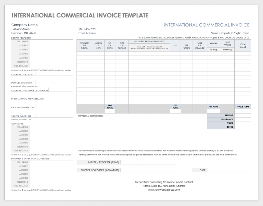 Free MS Word Invoices Templates | Smartsheet