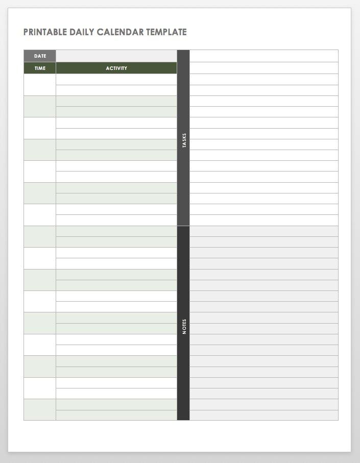 Daily Calendar Printable Daily Calendar Printable Calendar Vrogue