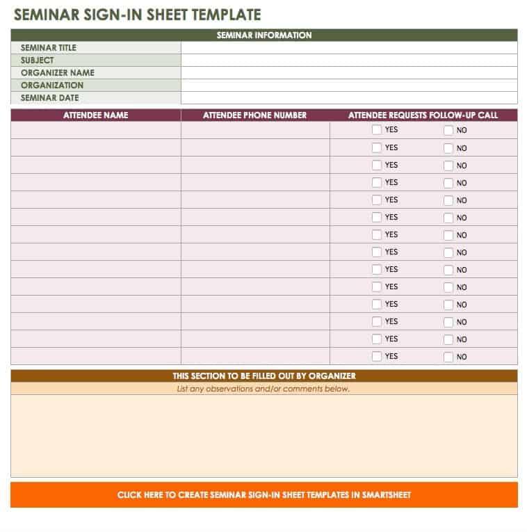 Free Sign in and Sign up Sheet Templates Smartsheet