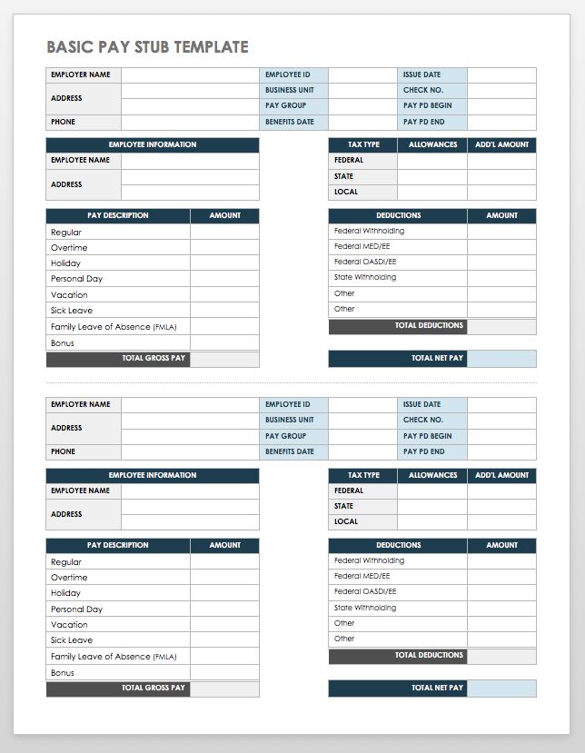 Paycheck Template Word from www.smartsheet.com