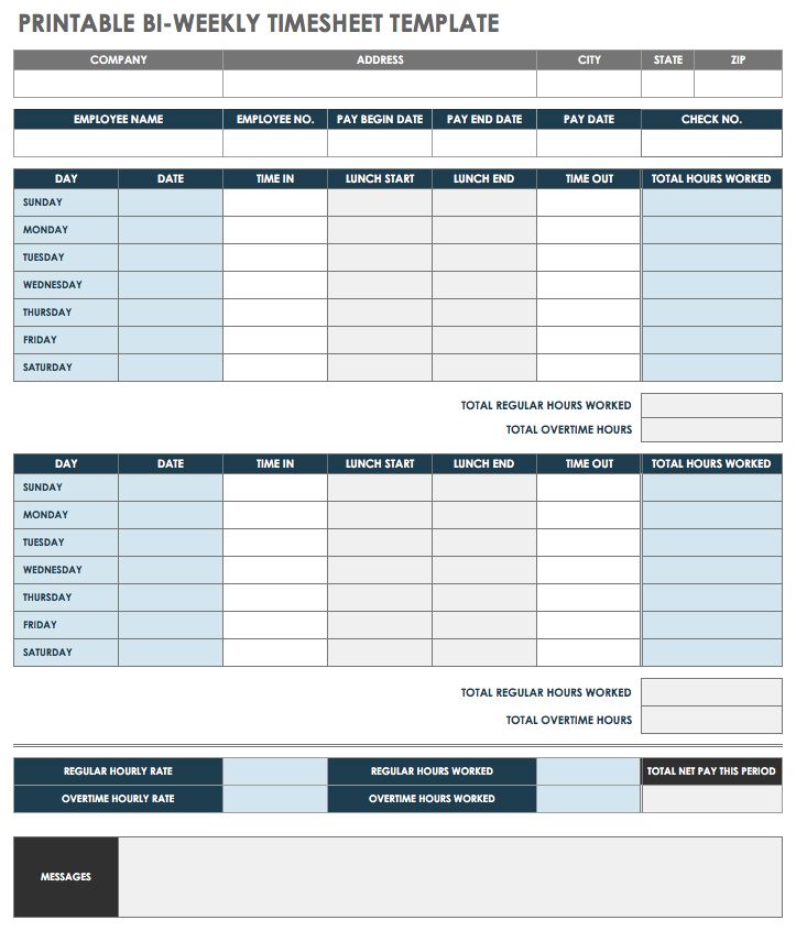 17 Free Timesheet And Time Card Templates Smartsheet