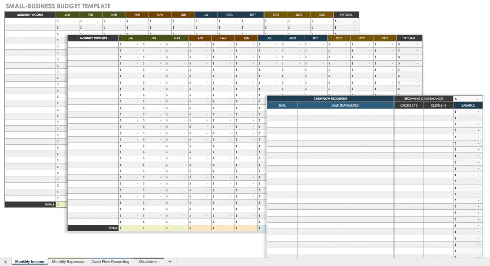 excel budget template small business sba