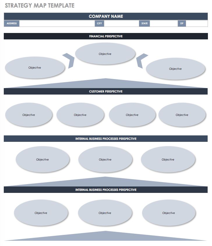 strategy map template excel