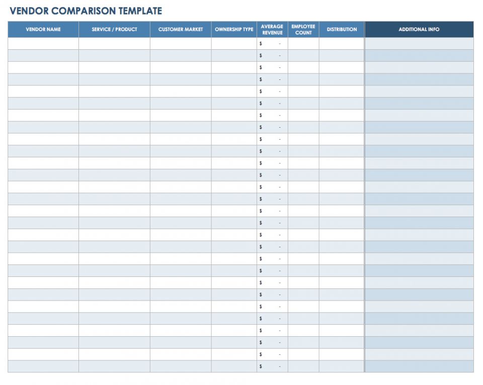 Vendor List Excel Template from www.smartsheet.com