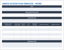 Simple Action Plan Template
