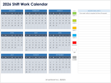 2026 Shift Work Calendar