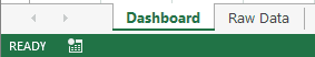 Tabs in Excel dashboard 