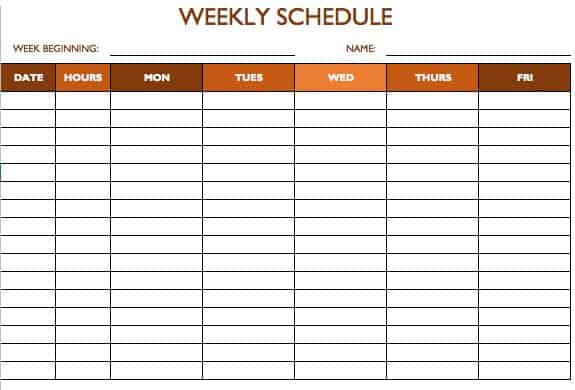 Schedule Table Template from www.smartsheet.com