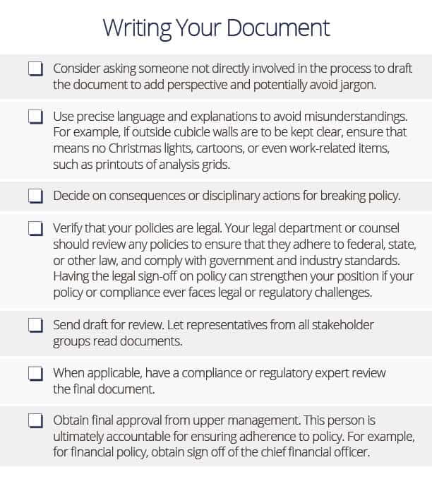 Procedure Writing Checklist